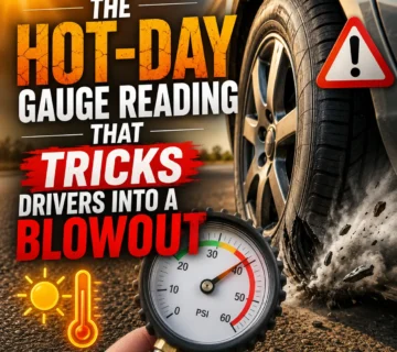 Tyre pressure in summer - hot gauge reading on a car tyre
